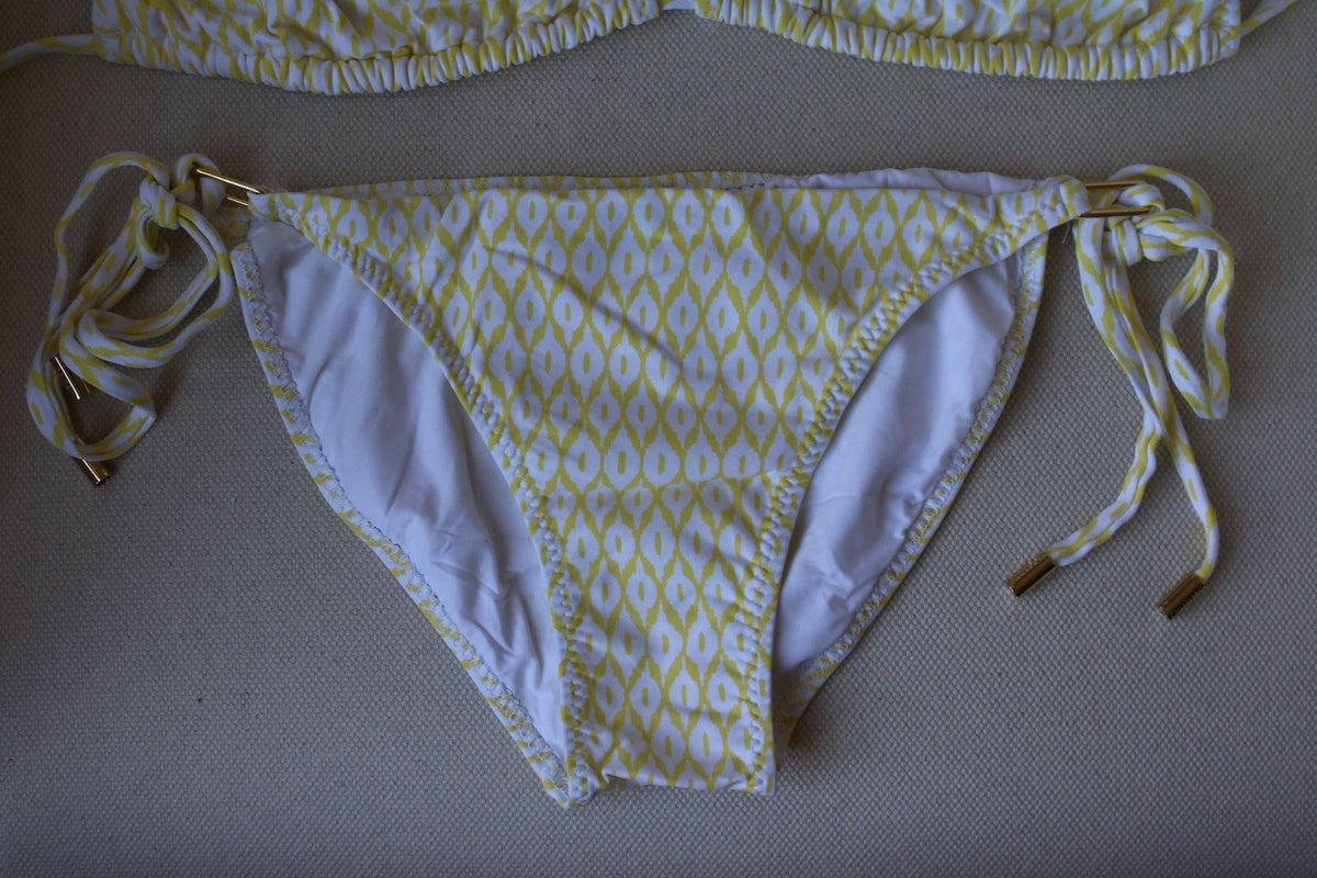 MELISSA ODABASH CANCUN YELLOW PRINT BIKINI UK 10/14