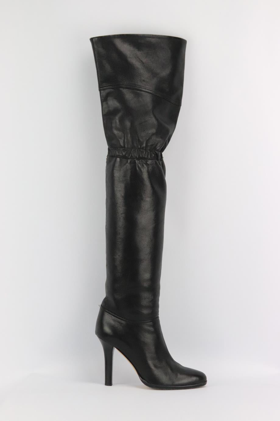 JIMMY CHOO LEATHER OVER THE KNEE BOOTS EU 38 UK 5 US 8