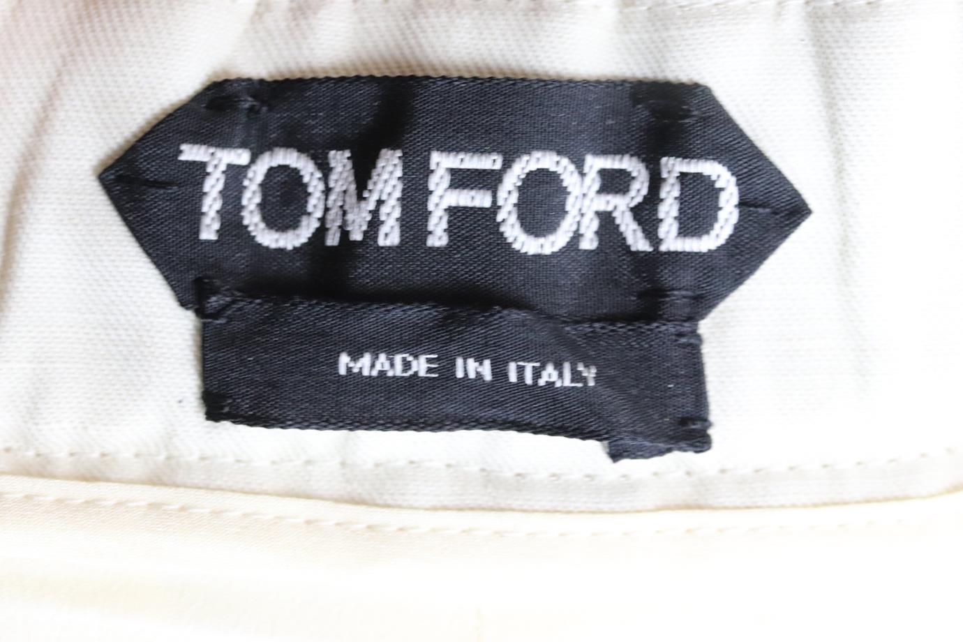 TOM FORD LINEN BLEND TAPERED PANTS IT 38 UK 6