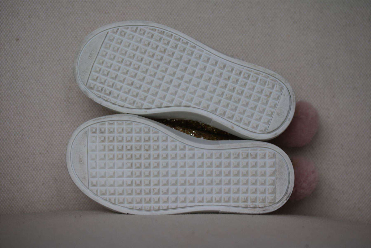 MINNA PARIKKA MINI GIRLS GOLD GLITTER TRAINERS EU 24 UK 7