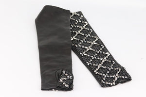 DOLCE AND GABBANA EMBELLISHED LEATHER GLOVES