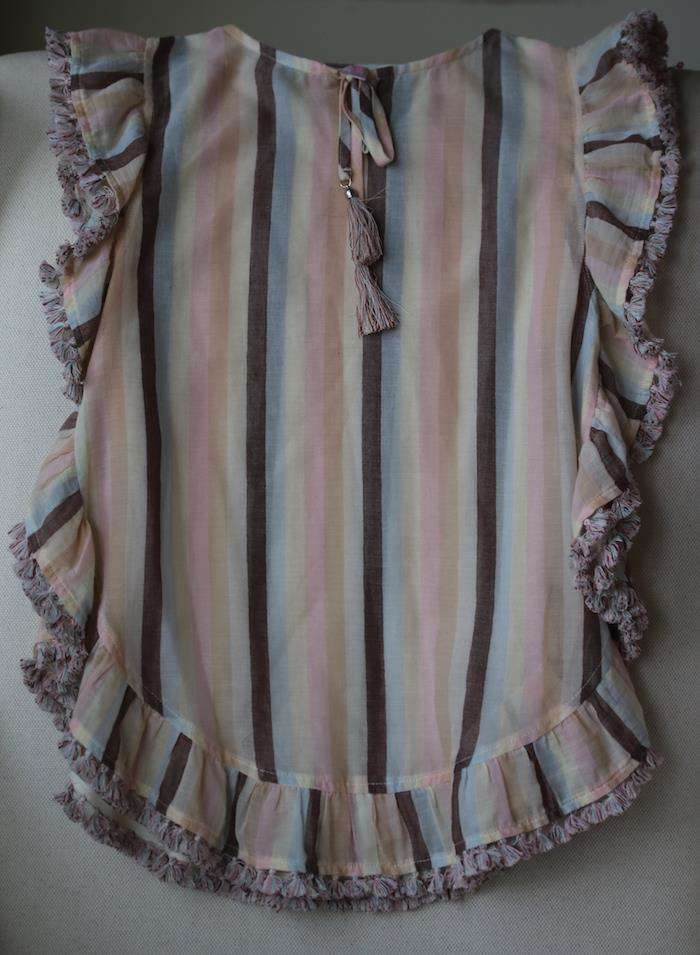 ZIMMERMANN GIRLS JASPER STRIPE KAFTAN DRESS 4 YEARS