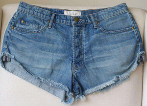 THE GREAT THE CUT OFF DENIM SHORTS W26 UK 8