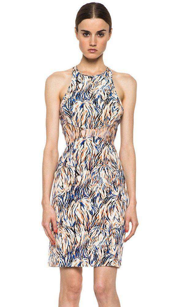 STELLA MCCARTNEY NEON ABSTRACT SILK DRESS IT 38 UK 6/8