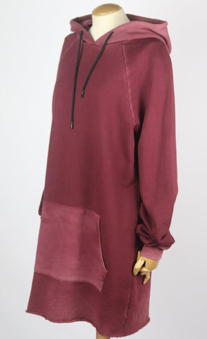 COTTON CITIZEN MILAN COTTON TERRY HOODED MINI DRESS MEDIUM