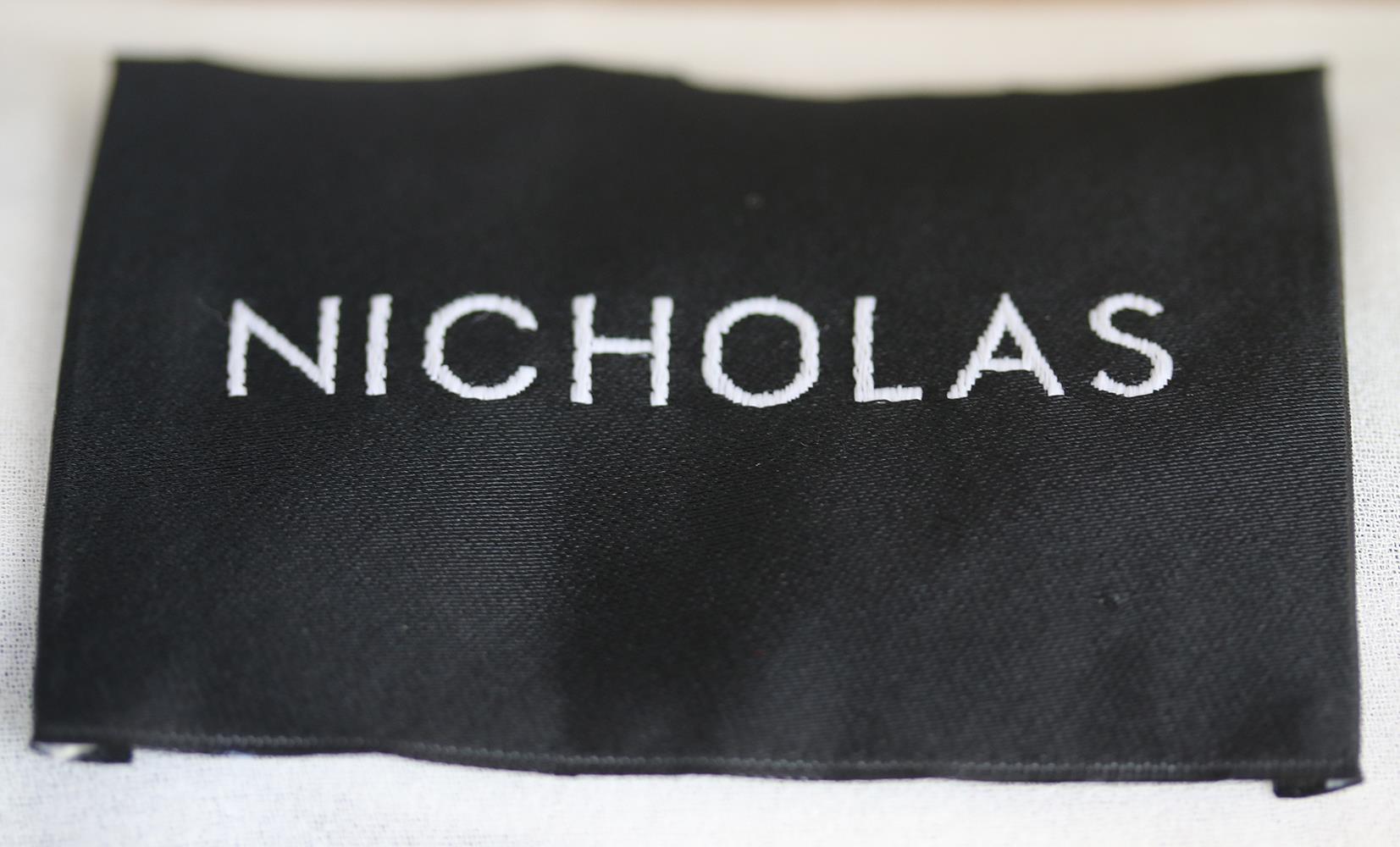 NICHOLAS RUFFLED FLORAL PRINT SILK GEORGETTE MINI WRAP DRESS UK 14