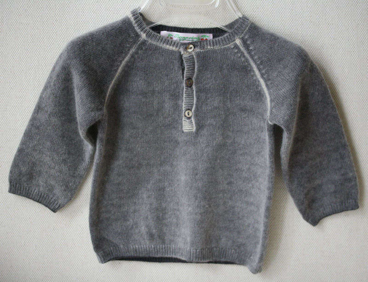 BONPOINT BABY DARK GREY CASHMERE SWEATER 6 MONTHS