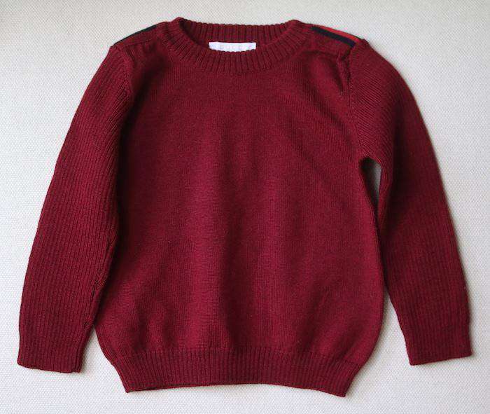GUCCI BABY BURGUNDY MERINO WOOL SWEATER 6-9 MONTHS