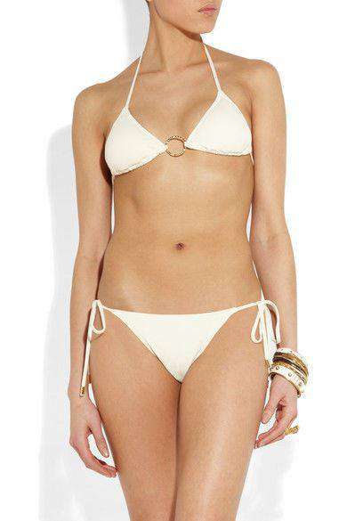 MELISSA ODABASH MIAMI CREAM BIKINI UK 10