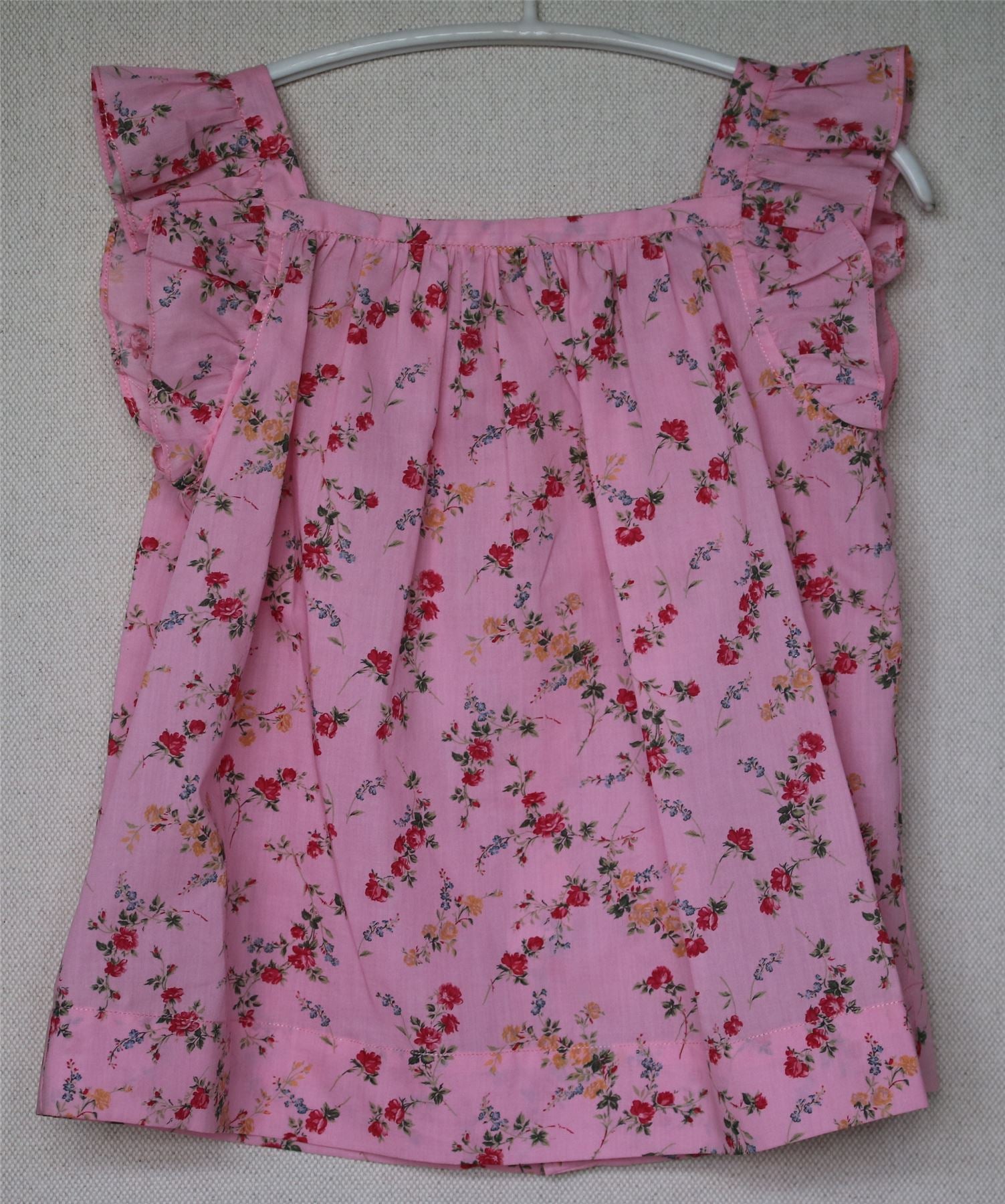BONPOINT GIRLS PINK FLORAL ELISE TOP 4 YEARS