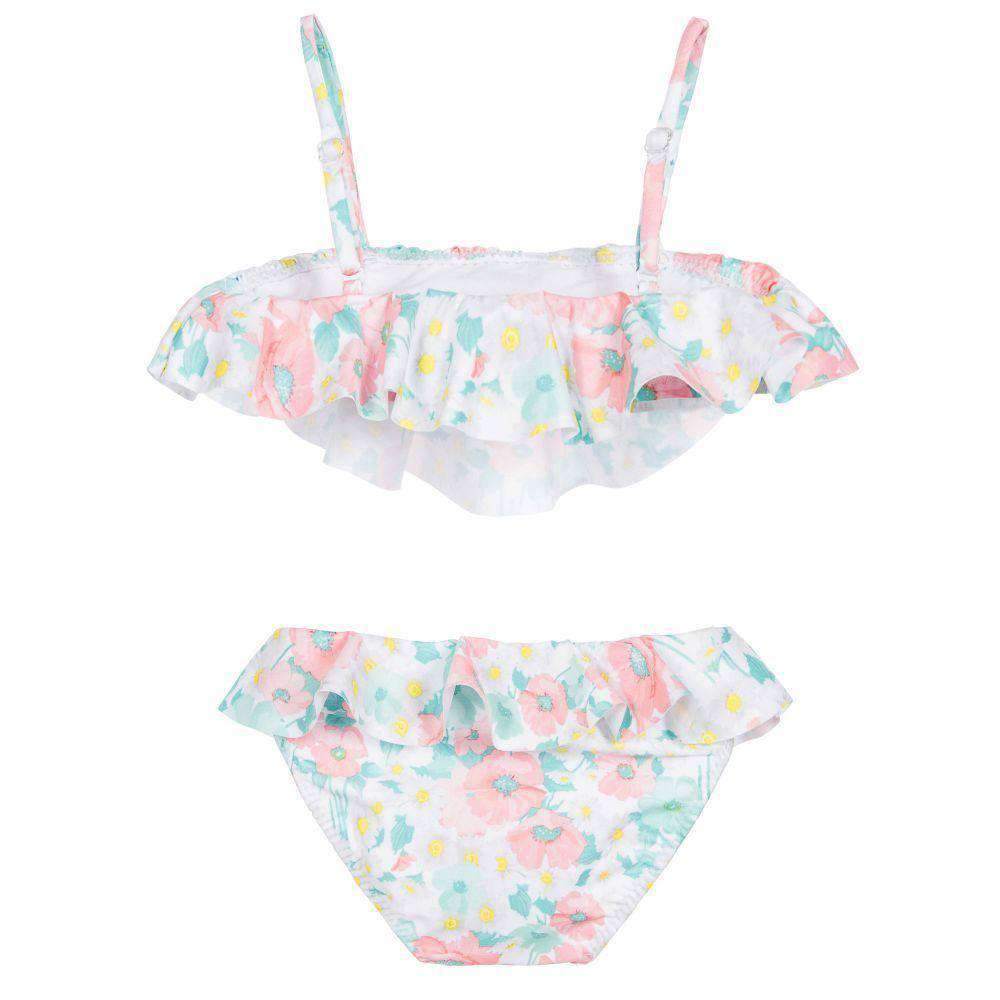 MAYORAL BABY GIRLS PINK FLORAL RUFFLE BIKINI 4 YEARS
