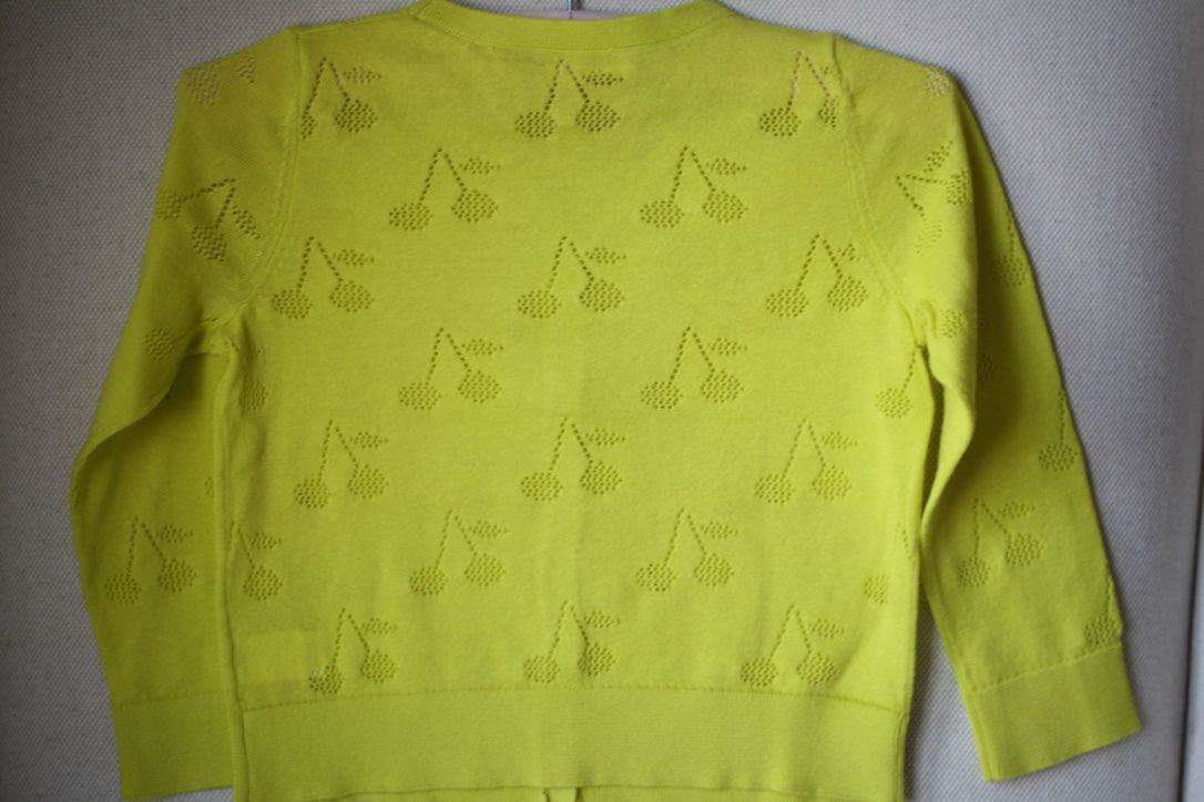 BONPOINT BABY CHERRIES COTTON CARDIGAN 3 YEARS