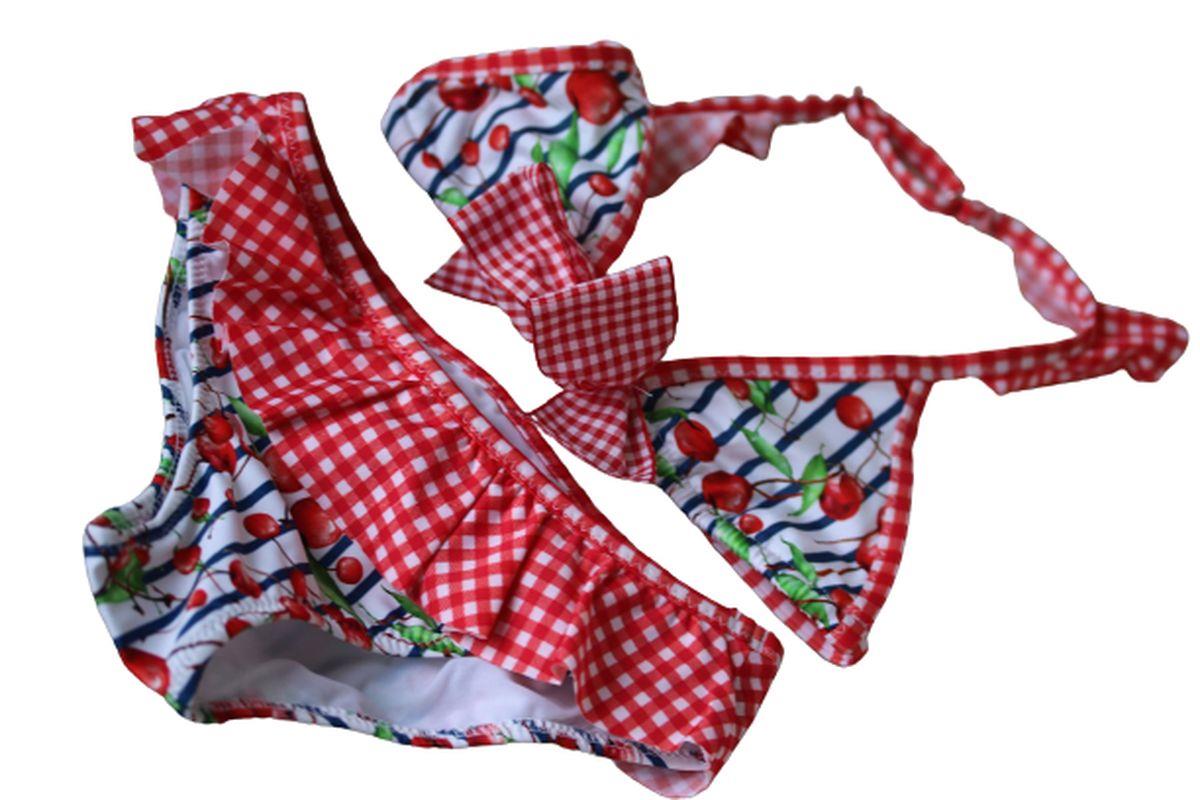 MC2 ST BARTH GIRLS RED CHERRY BIKINI 4 YEARS