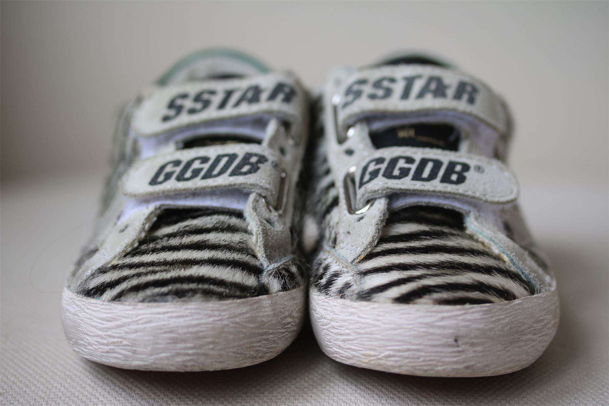 GOLDEN GOOSE DELUXE BRAND SUPERSTAR ZEBRA SNEAKERS EU 23 UK 6