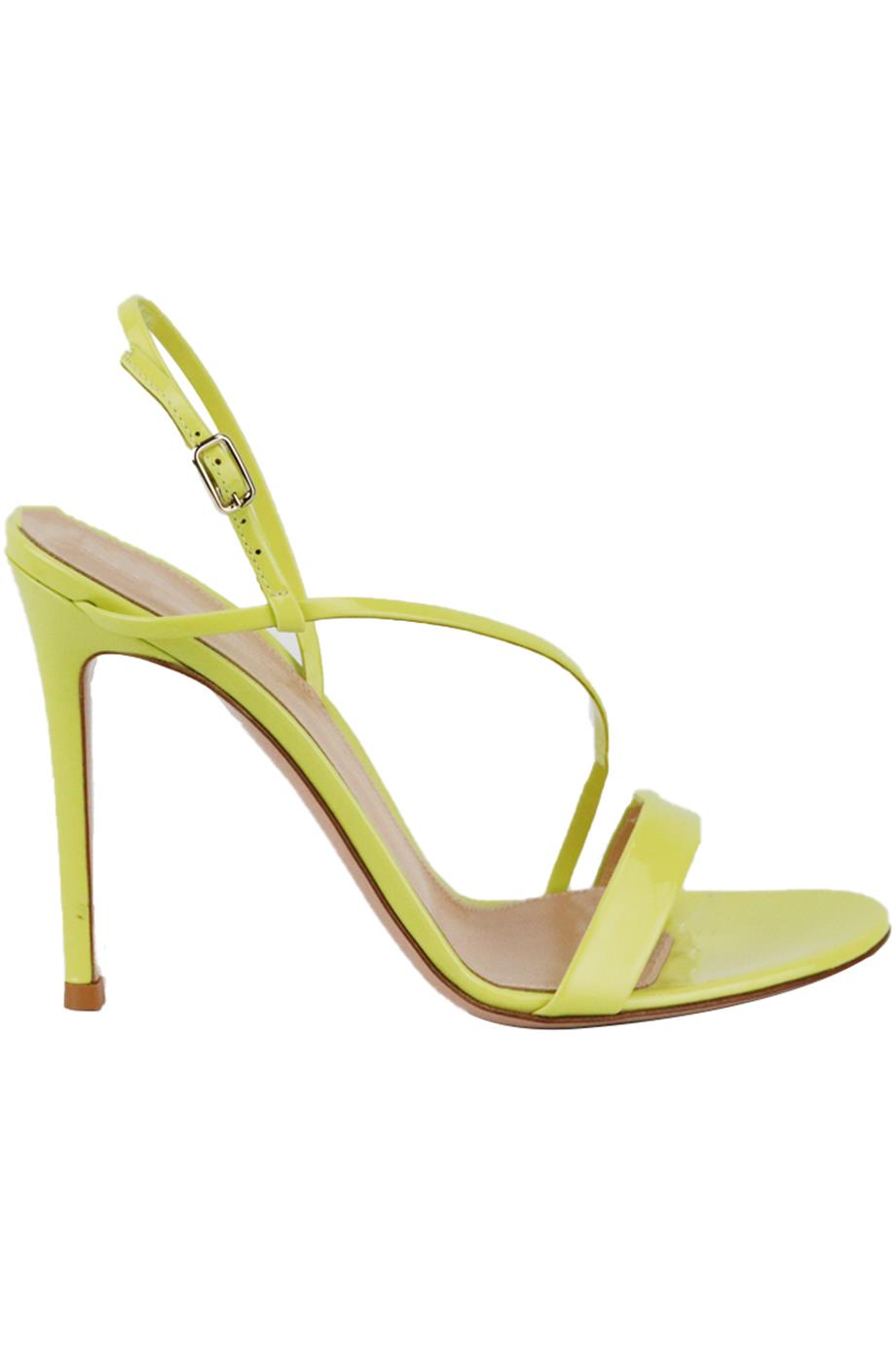 GIANVITO ROSSI MANHATTAN PATENT LEATHER SANDALS EU 38 UK 5 US 8