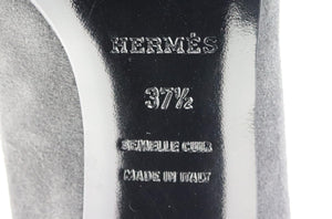 HERMÈS BUCKLED SUEDE PUMPS EU 37.5 UK 4.5 US 7.5