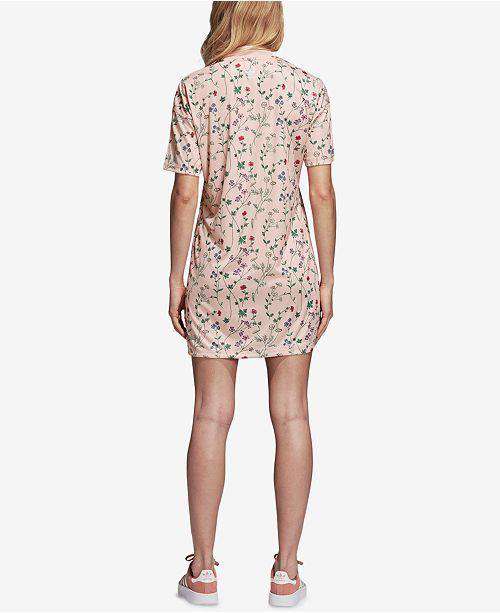 ADIDAS ORIGINALS FLORAL PRINT T-SHIRT DRESS UK 6