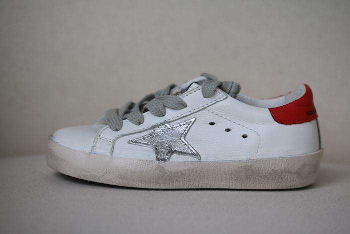 GOLDEN GOOSE DELUXE BRAND KIDS WHITE TRAINERS EU 26 UK 8.5
