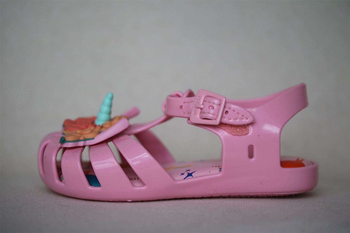 MINI MELISSA GIRLS PINK ARANHA FABUL UNICORN JELLY SHOES EU 24 UK 7