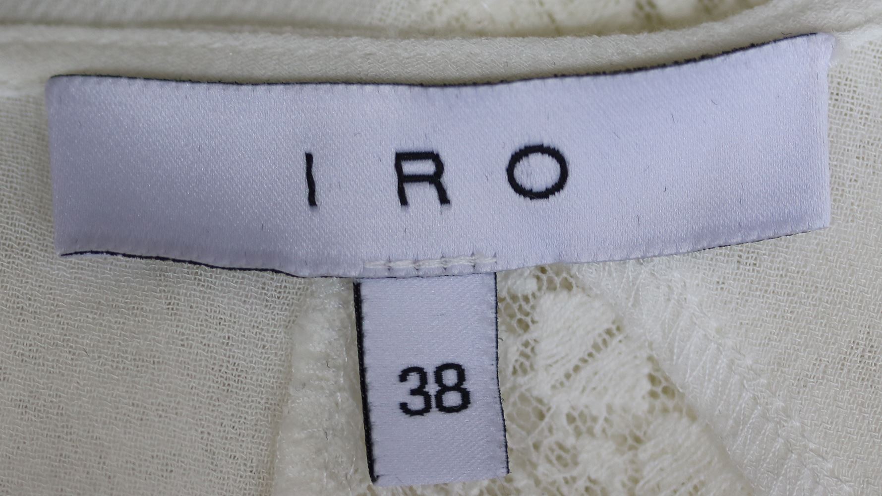 IRO VILDA LACE-INSET VOILE DRESS FR 38 UK 10