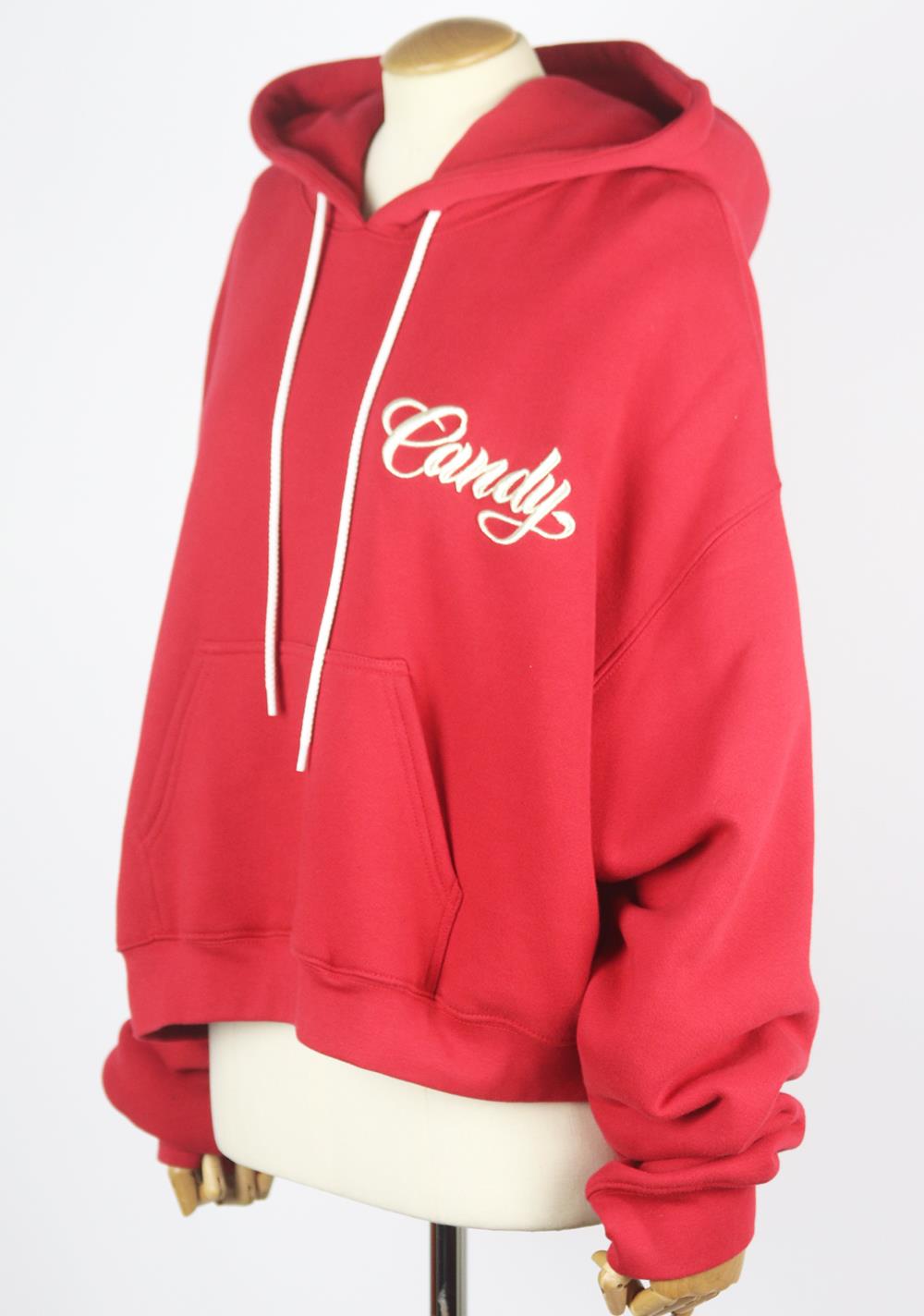 ADAPTATION CROPPED EMBROIDERED COTTON JERSEY HOODIE LARGE