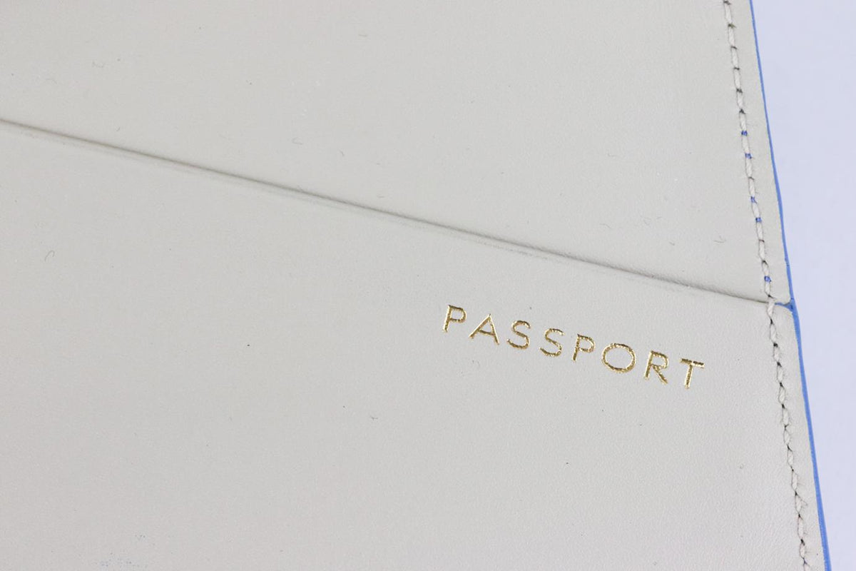 SMYTHSON PERSONALISED PANAMA LEATHER PASSPORT HOLDER