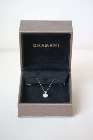 DHAMANI 18K WHITE GOLD DIAMOND PENDANT NECKLACE