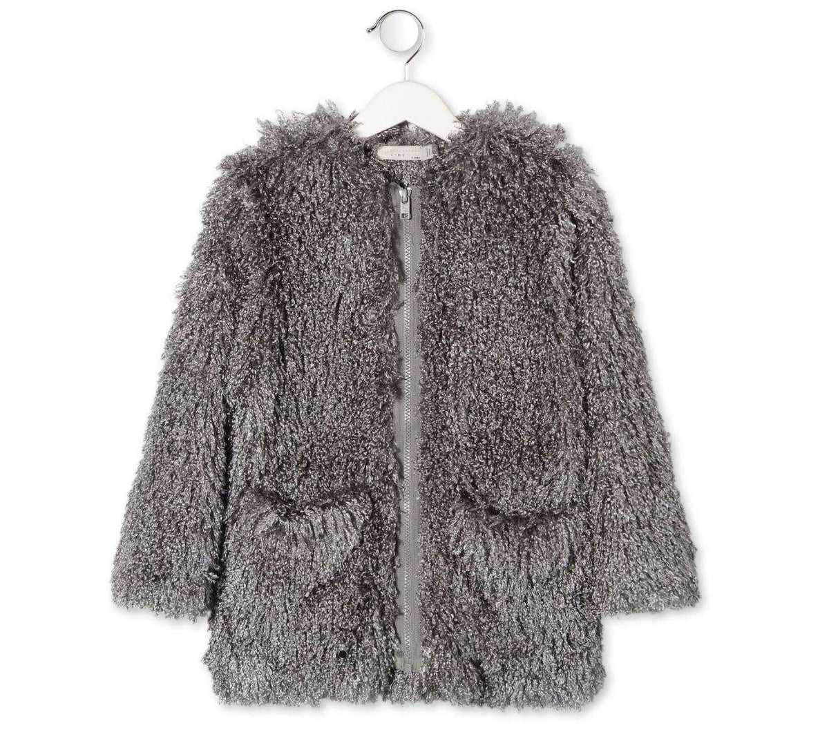 STELLA MCCARTNEY KIDS BABY GREY SPARKLES COAT 3 YEARS