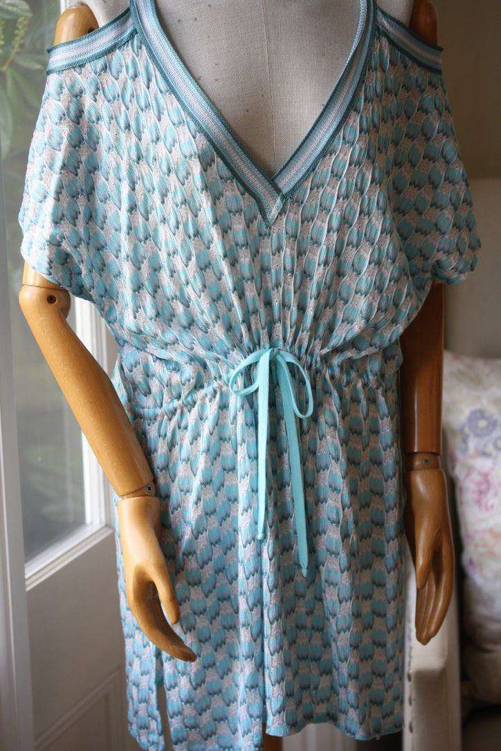 MISSONI MARE CUT OUT KAFTAN COVERUP DRESS IT 42 UK 10