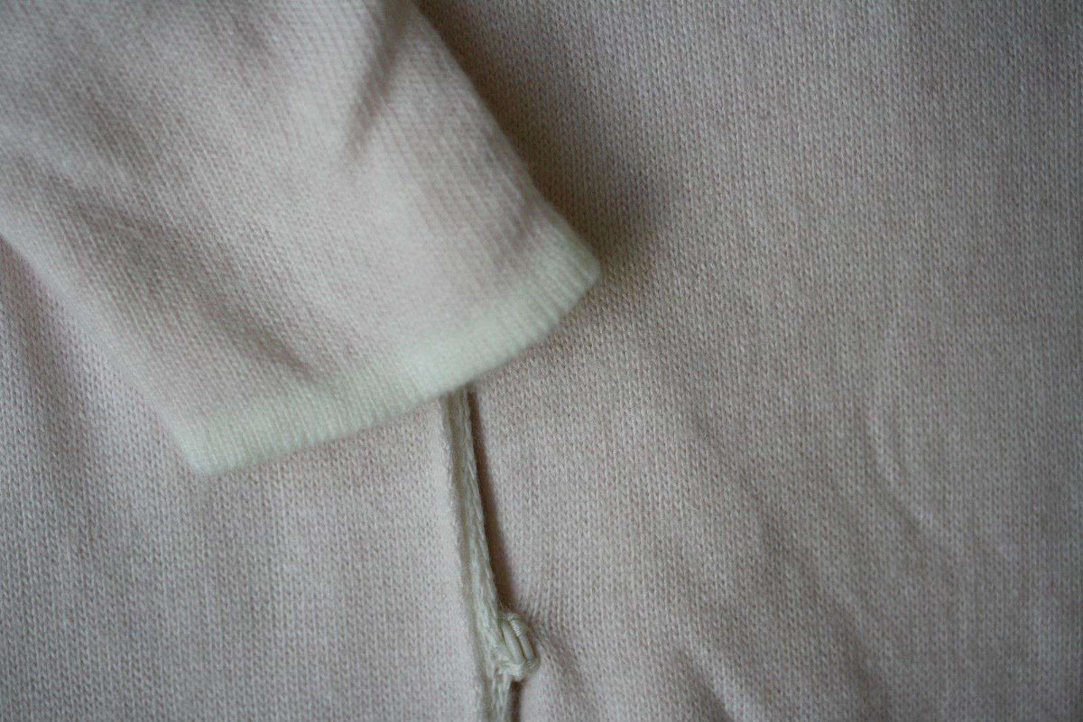 BABY DIOR DUSTY PINK KNIT CASHMERE SILK BLEND BABYGROW 3 MONTHS