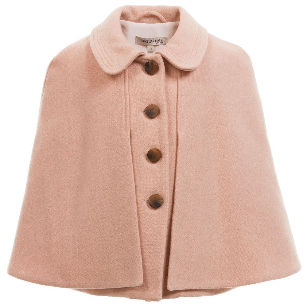 HUCKLEBONES LONDON GIRLS PINK WOOL CAPE 2 YEARS