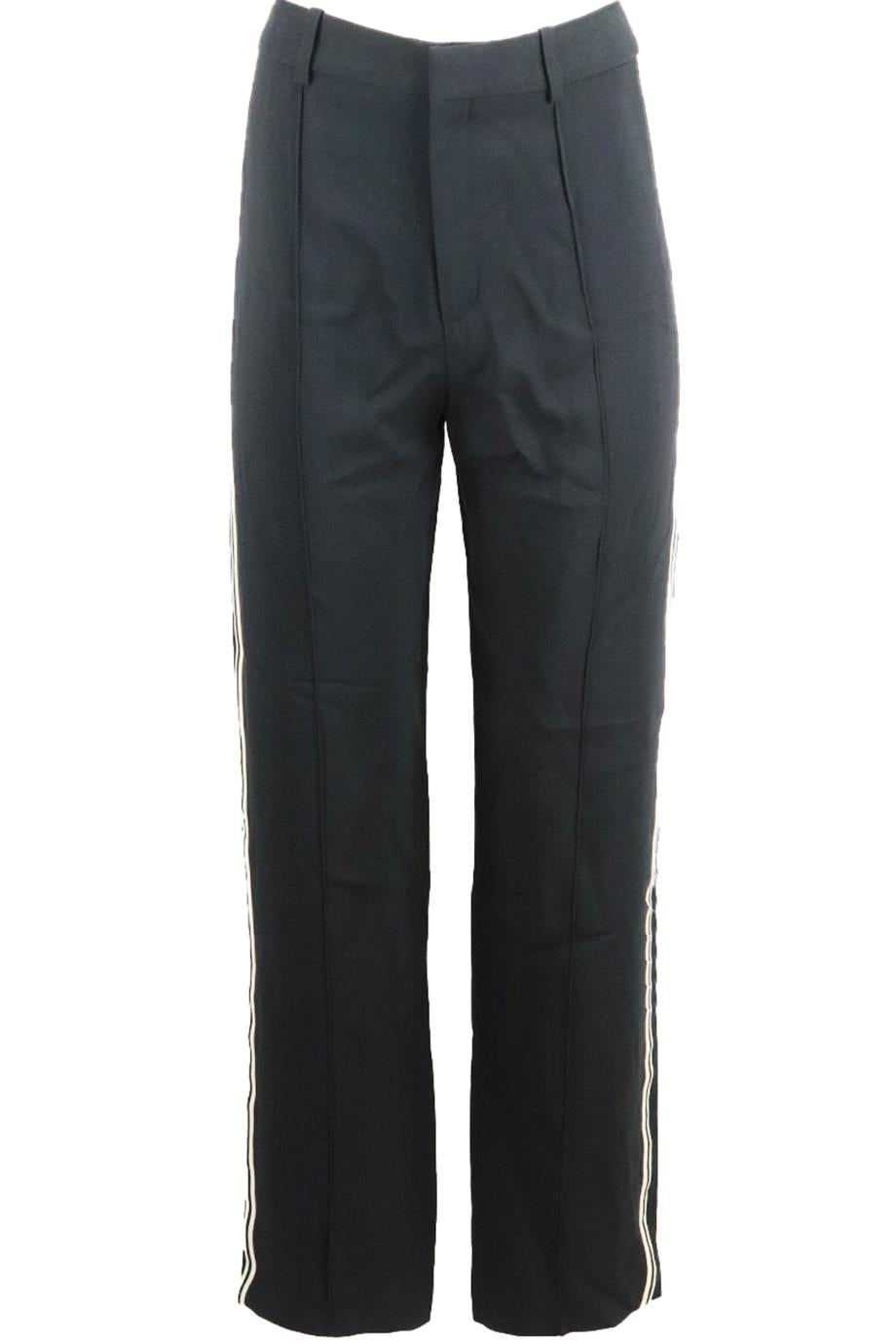 CHLOÉ STRIPED CREPE STRAIGHT LEG PANTS FR 36 UK 8