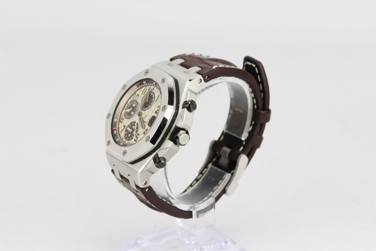 AUDEMAR PIGUET ROYAL OFFSHORE CHRONOGRAPH 42MM SAFARI STEEL WRIST WATCH