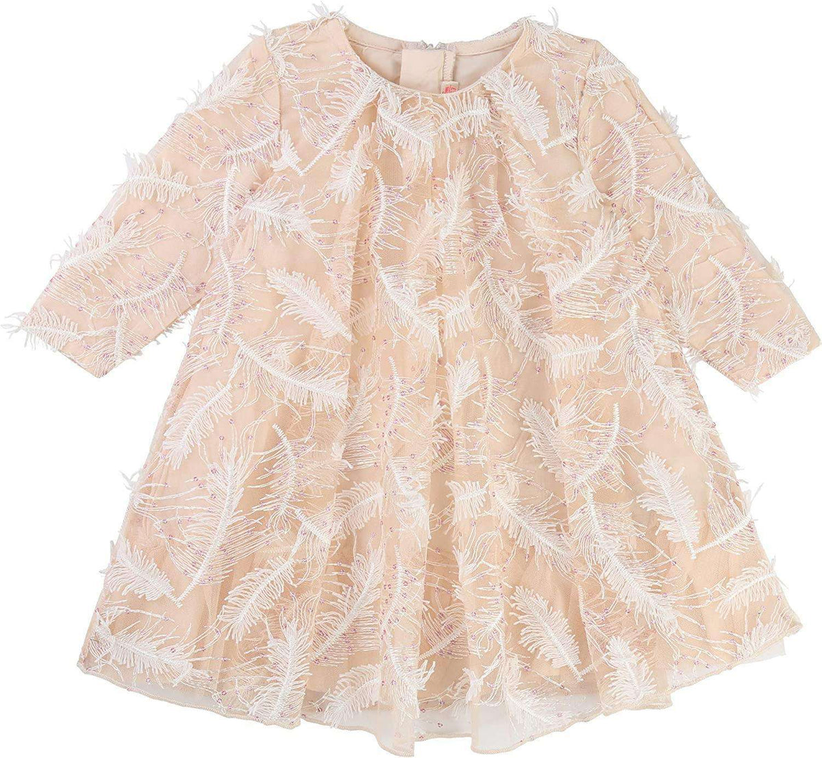 BILLIEBLUSH KIDS GIRLS FEATHER EMBROIDERED TULLE DRESS 5 YEARS
