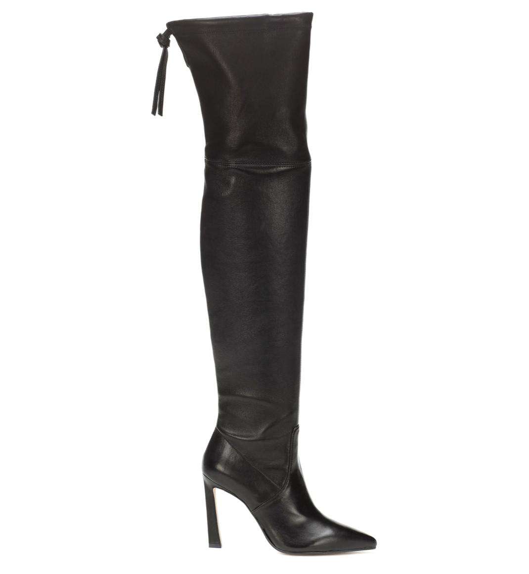 STUART WEITZMAN NATALIA 100MM LEATHER OVER THE KNEE BOOTS EU 38.5 UK 5.5 US 8
