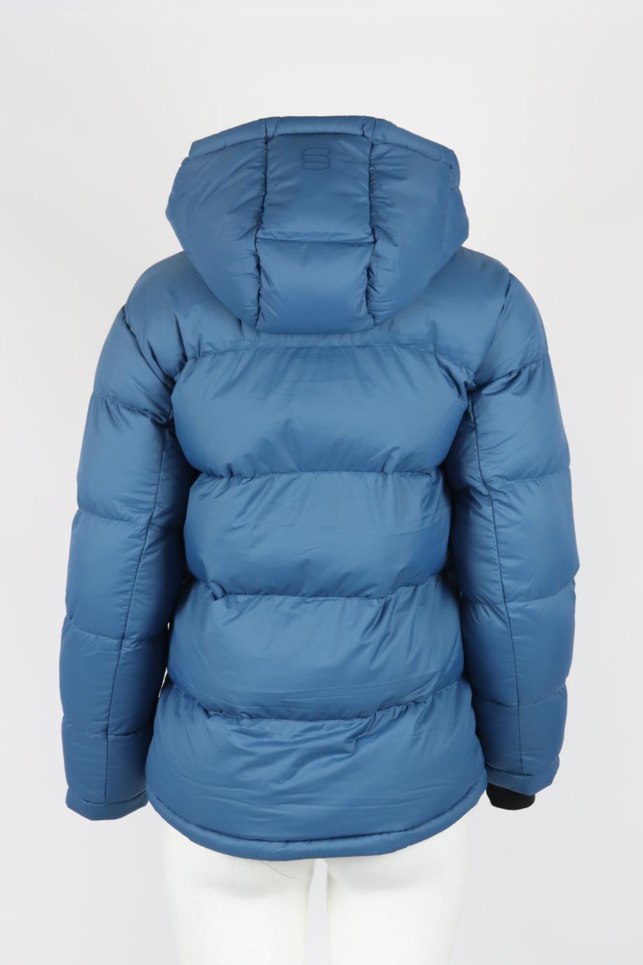 SUPER WORLD HOODED QUILTED PADDED SHELL JACKET XSMALL