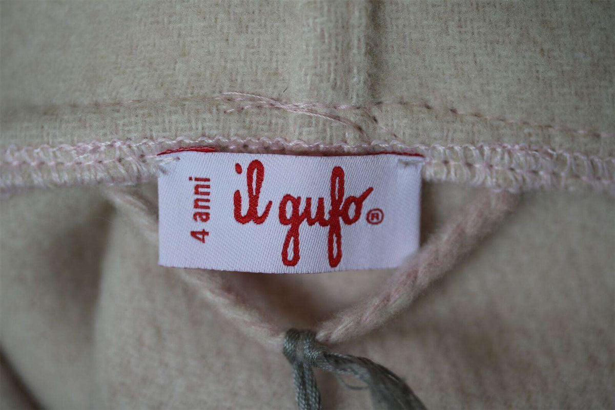 IL GUFO KIDS GIRLS FRINGED WOOL PONCHO 4 YEARS