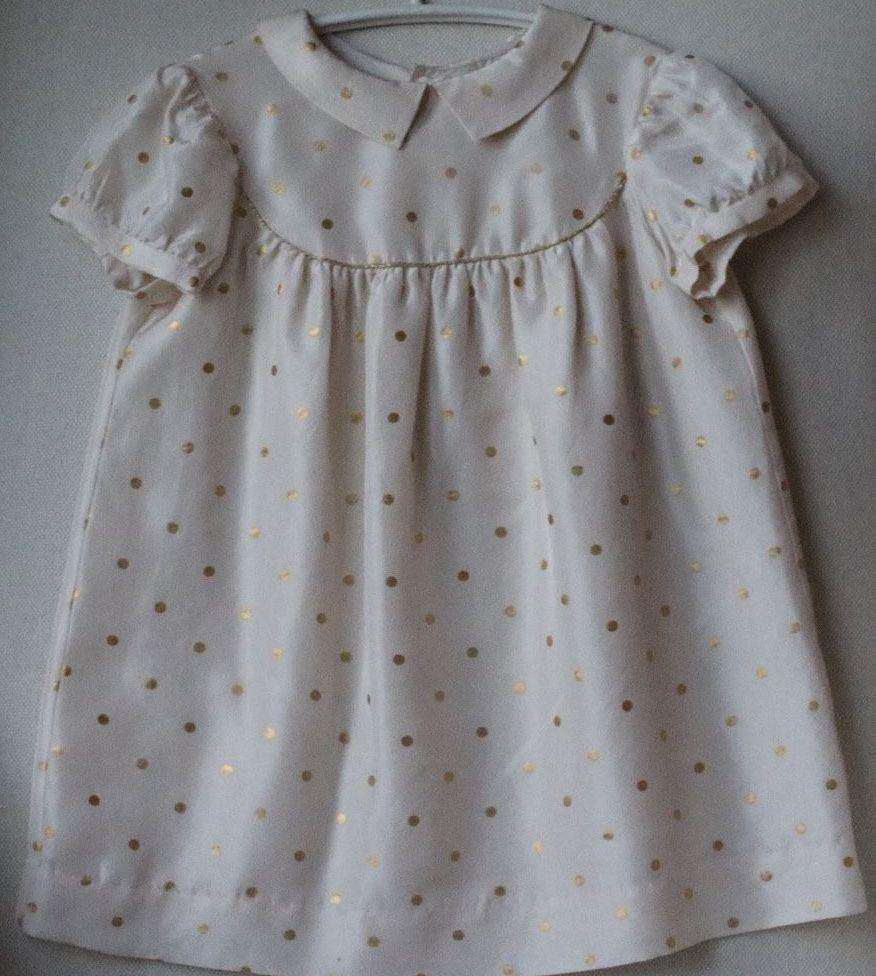 BONPOINT BABY POLKA DOT SILK DRESS 3 YEARS