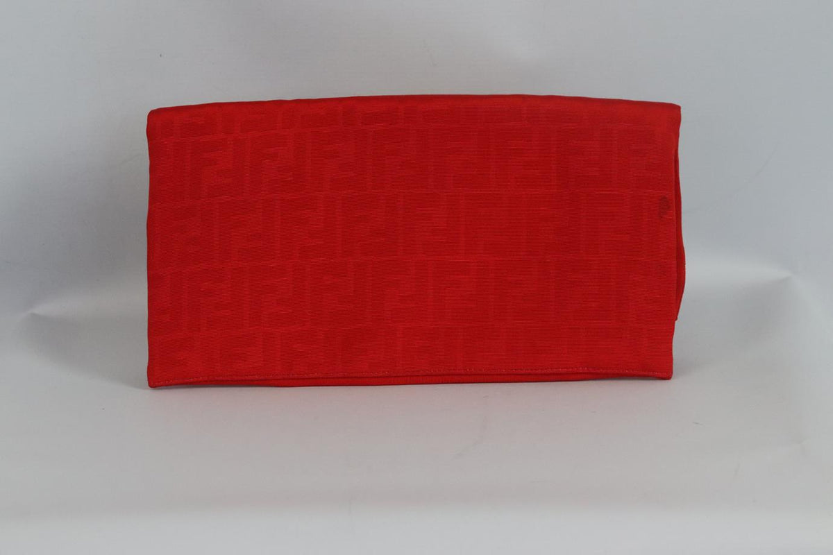FENDI CHAMELEON FF JACQUARD GROSGRAIN CLUTCH