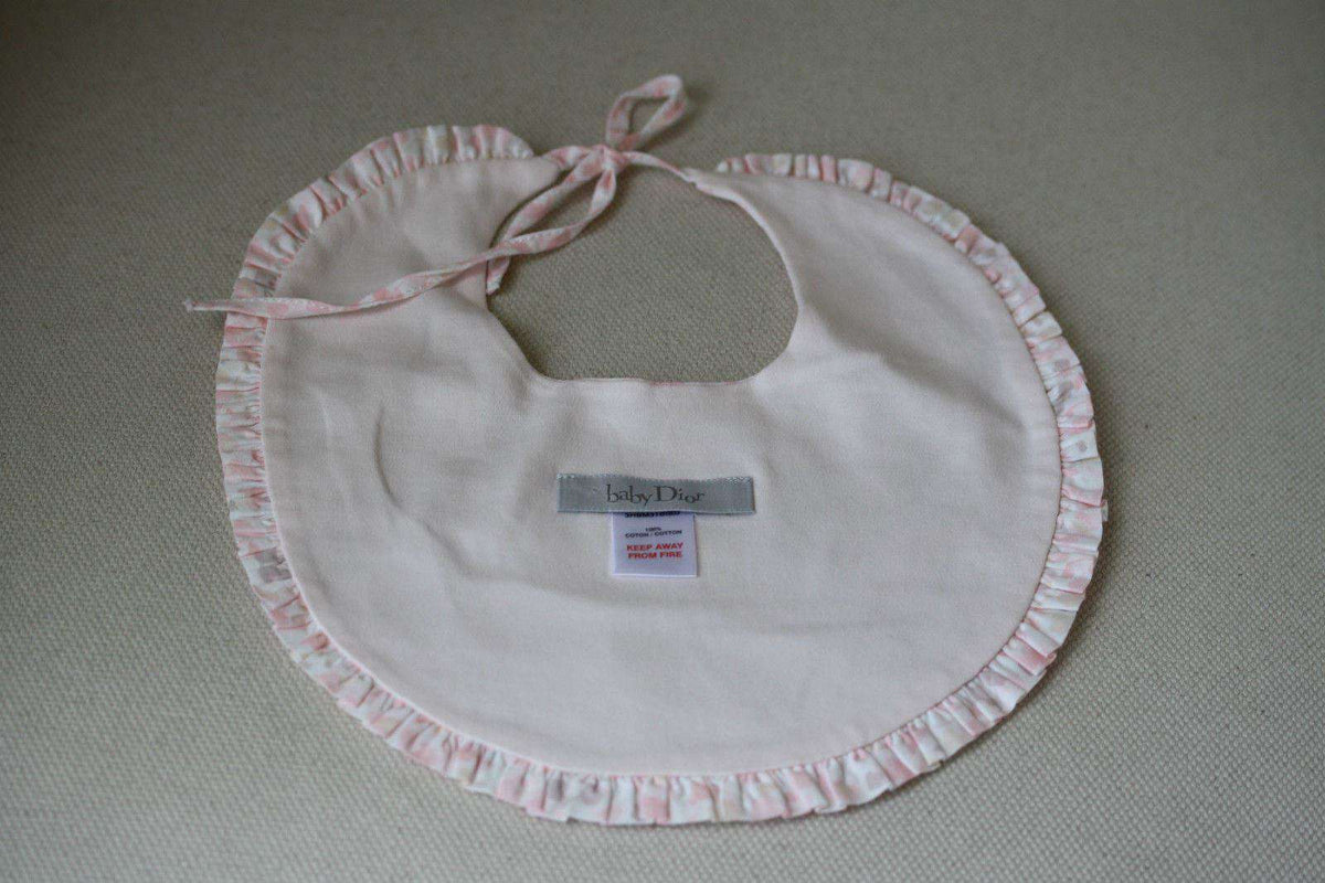 BABY DIOR PINK FLORAL BIB