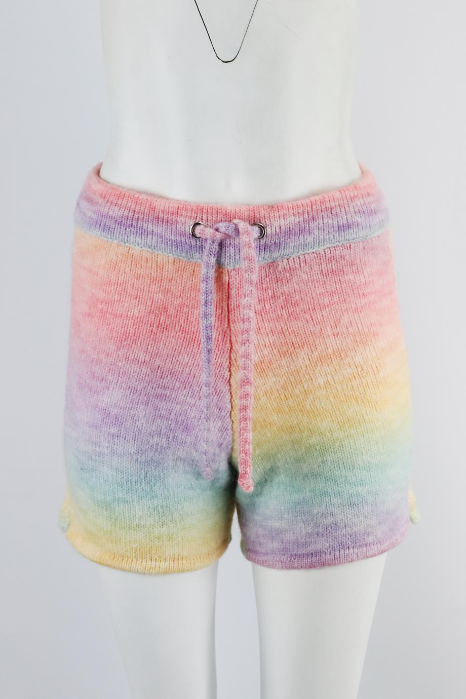 FRANKIES BIKINIS TIE DYED WOOL SHORTS SMALL