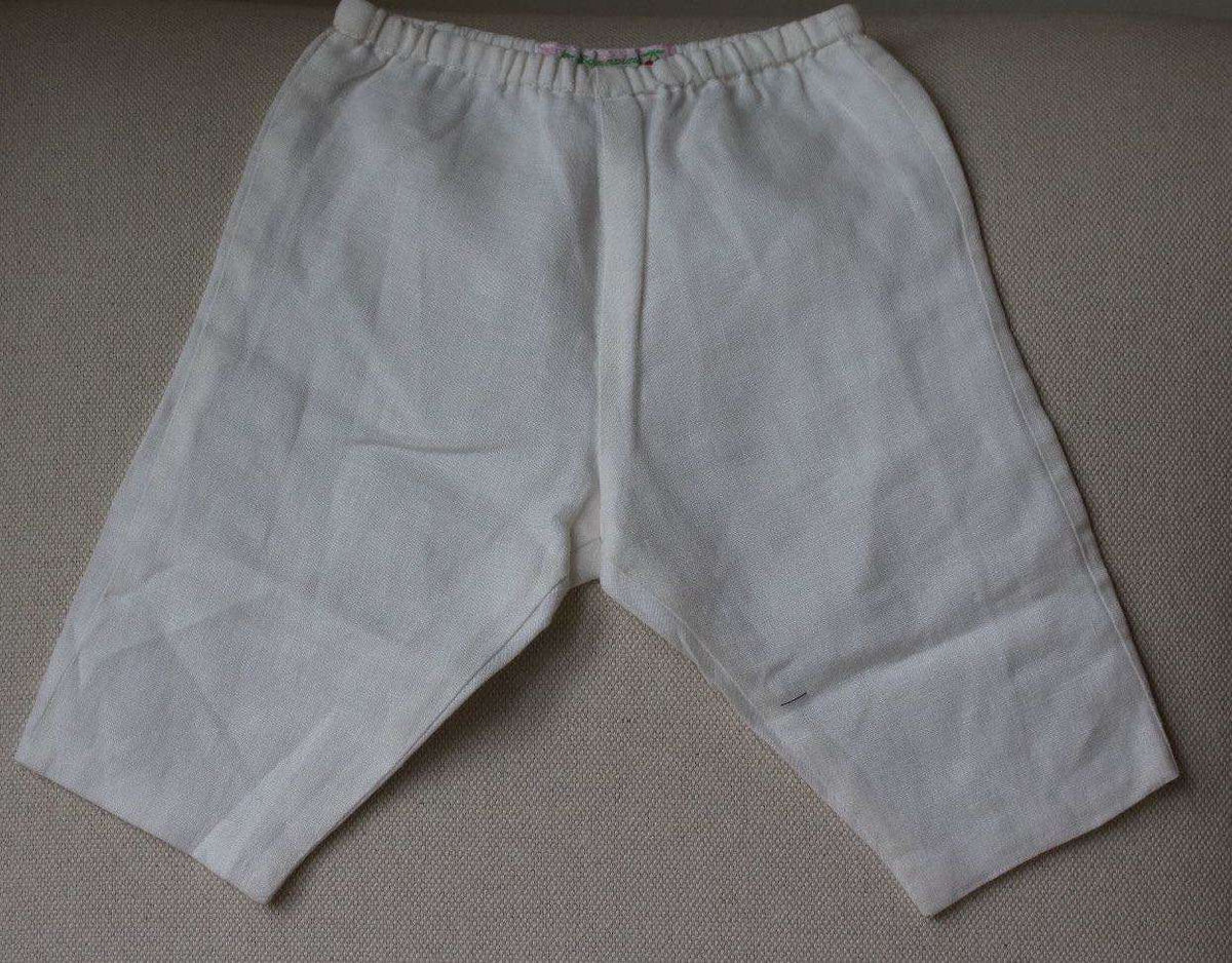 BONPOINT BABY WHITE DANDY LINEN TROUSERS 3 YEARS