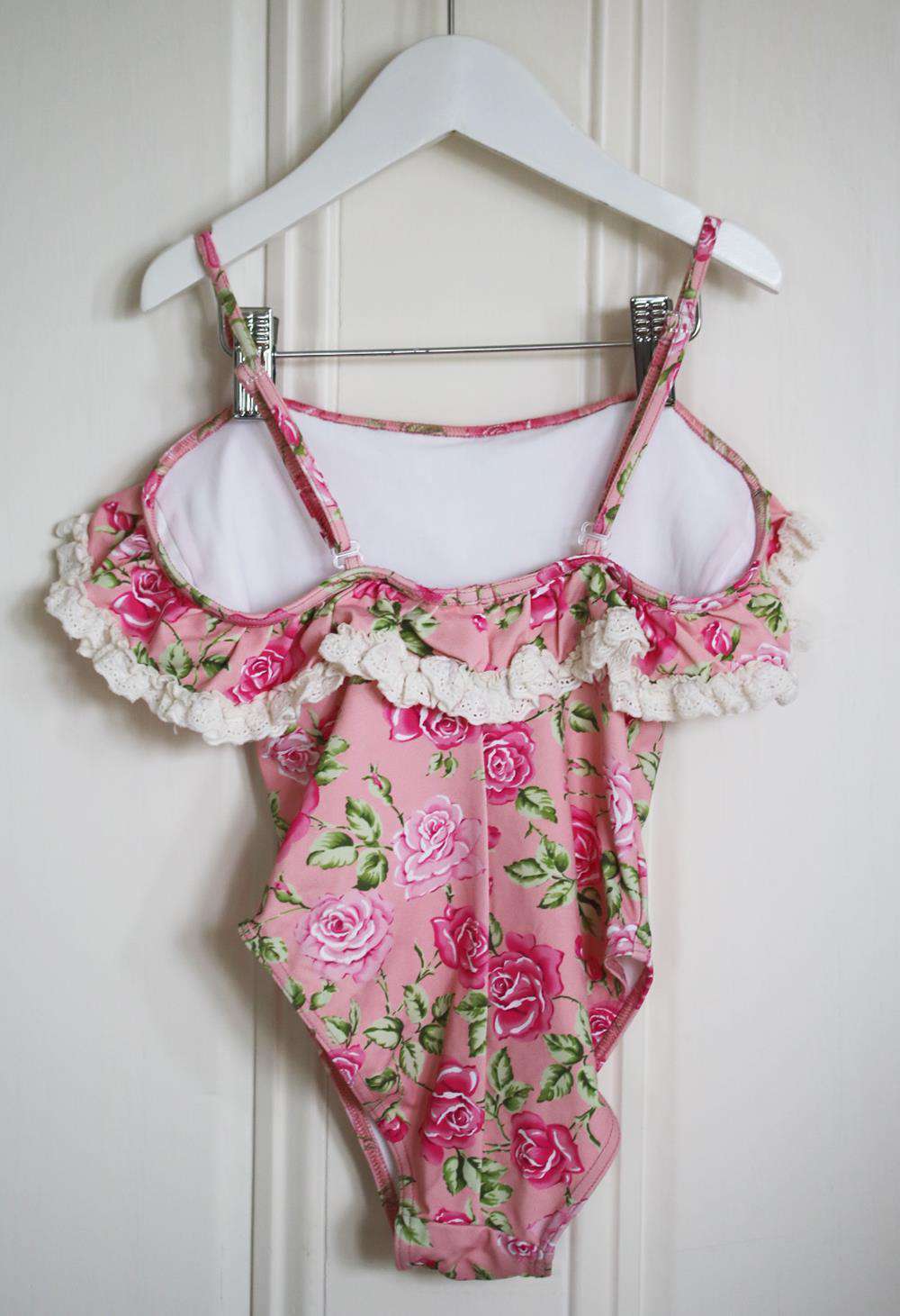 SELINI ACTION KIDS GIRLS ROSE PRINT SWIMSUIT 6 YEARS