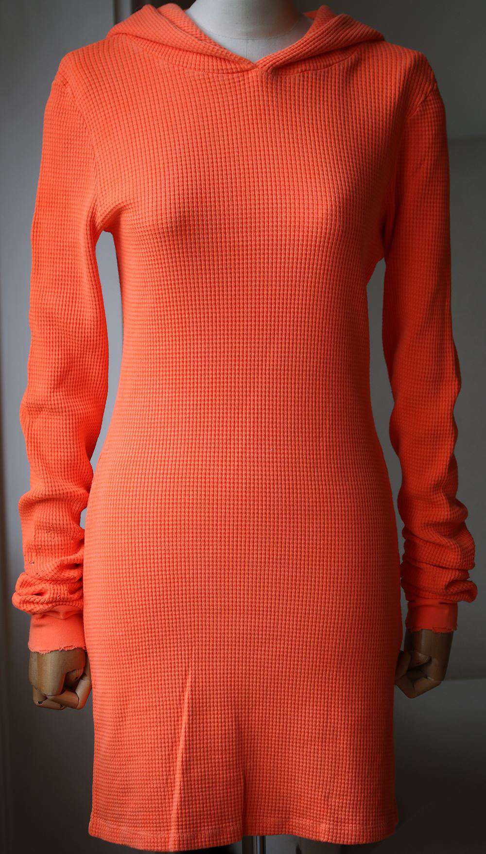 COTTON CITIZEN MONACO THERMAL HOODIE DRESS SMALL