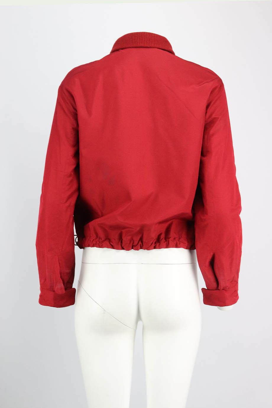 AKRIS REVERSIBLE WOOL AND SILK BLEND JACKET US 4 UK 8