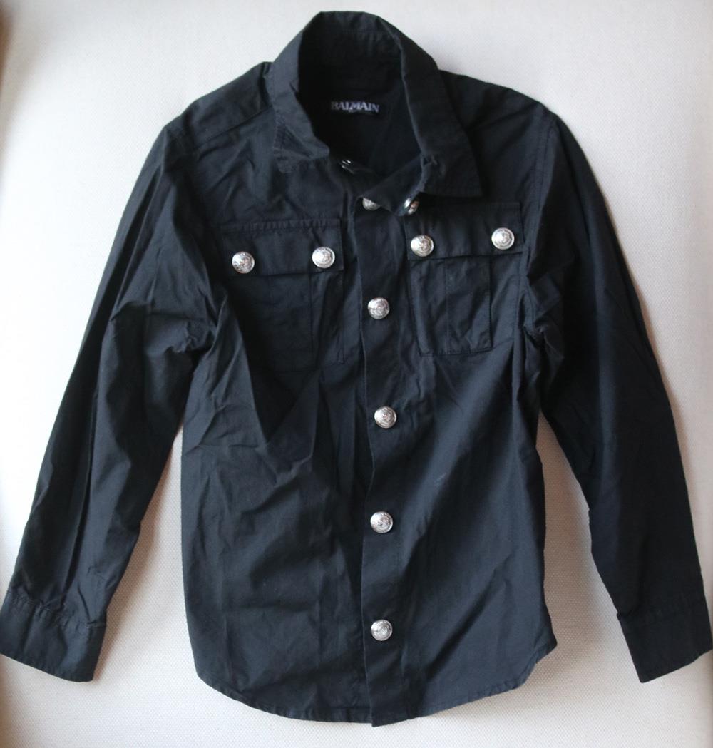 BALMAIN KIDS BOYS MILITARY COTTON SHIRT 4 YEARS