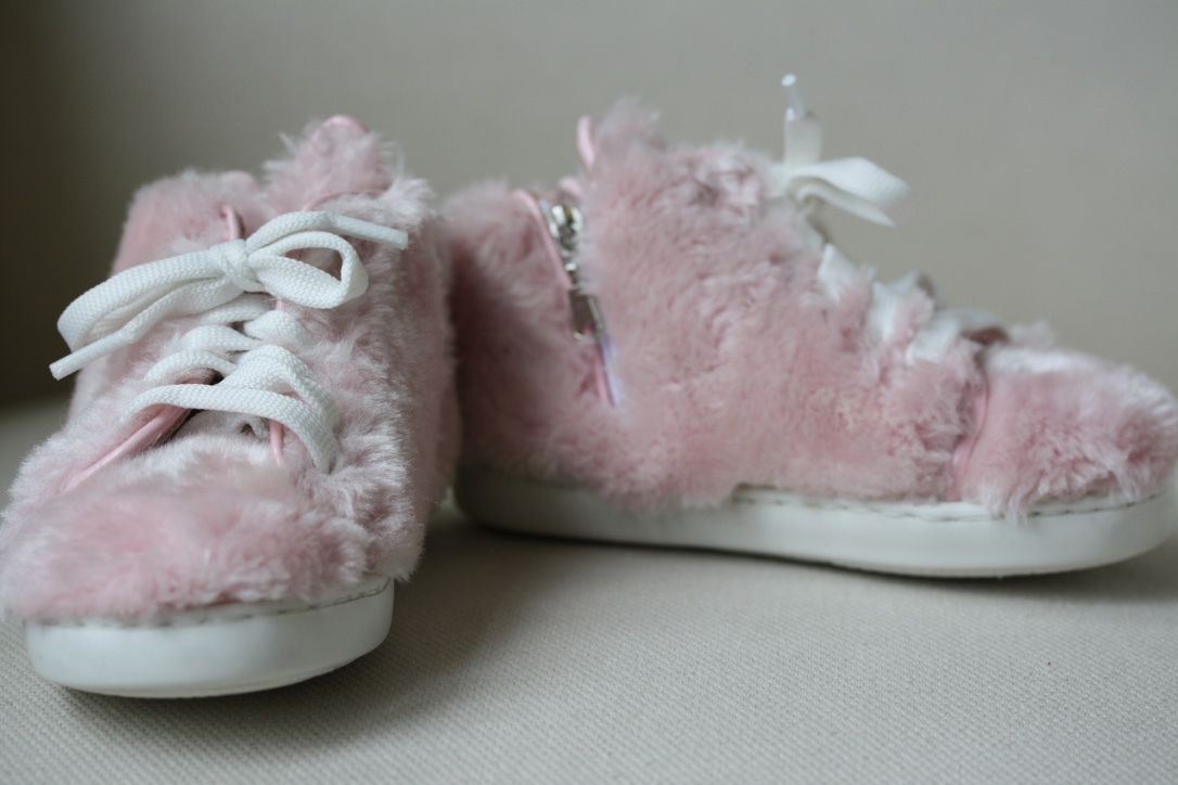 MINNA PARIKKA BABY FAUX FUR HIGH TOP SNEAKERS SHOES EU 21 UK 4/5
