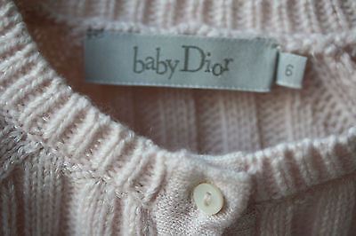 BABY DIOR TRICOT KNIT PINK KNITTED CARDIGAN 6 MONTHS