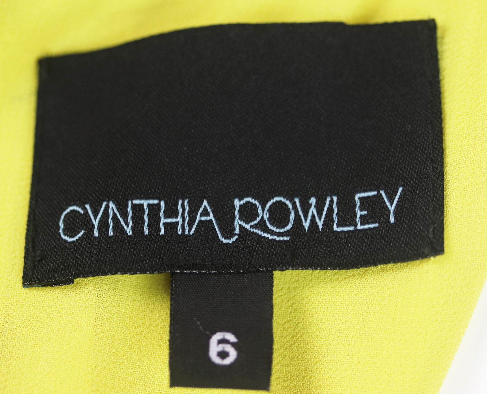 CYNTHIA ROWLEY PLEATED SILK MINI DRESS US 6 UK 10