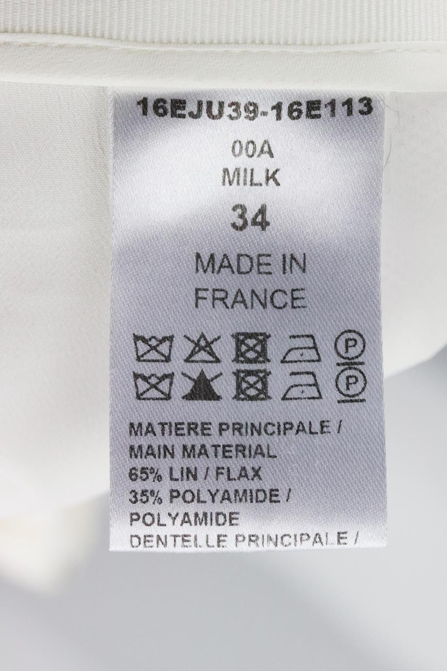 CHLOÉ TULLE AND LINEN BLEND MINI SKIRT FR 34 UK 6